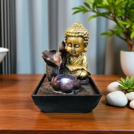 Fuente De Agua Buda Dorado Chico Fuente De Agua Buda Dorado Chico