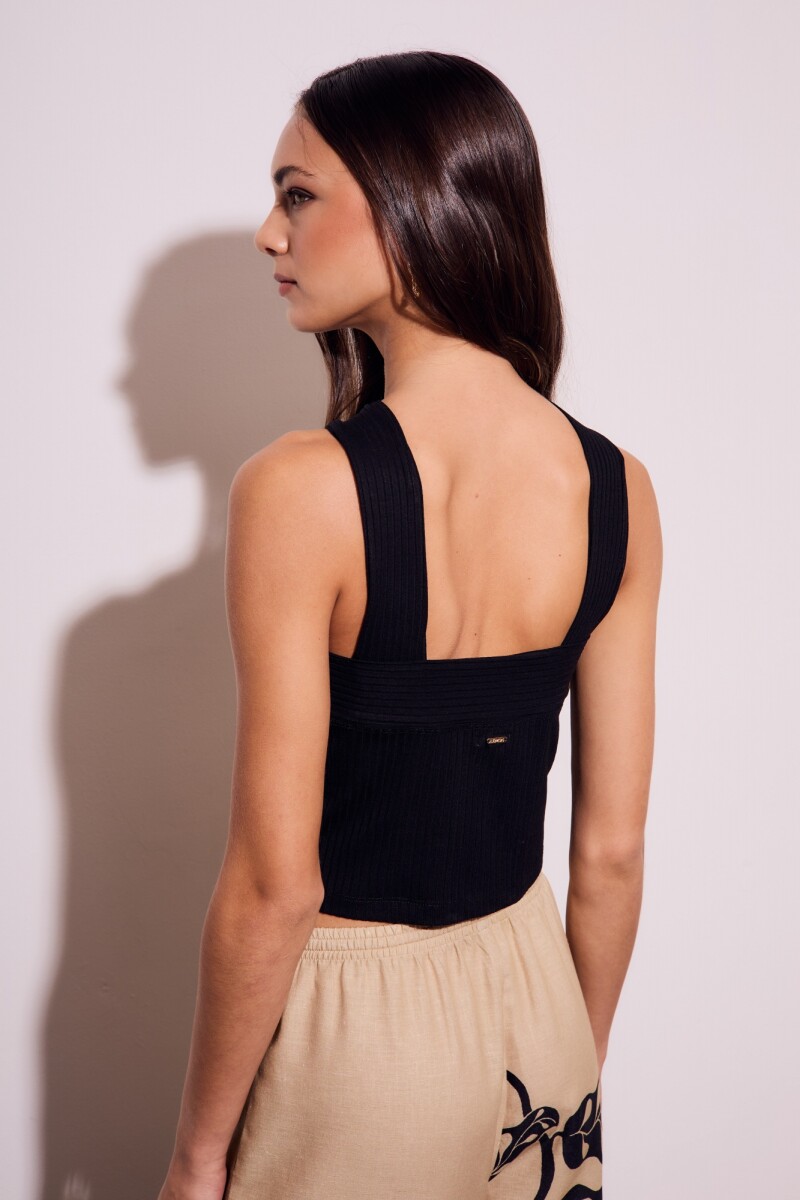 Top Cruzado Negro