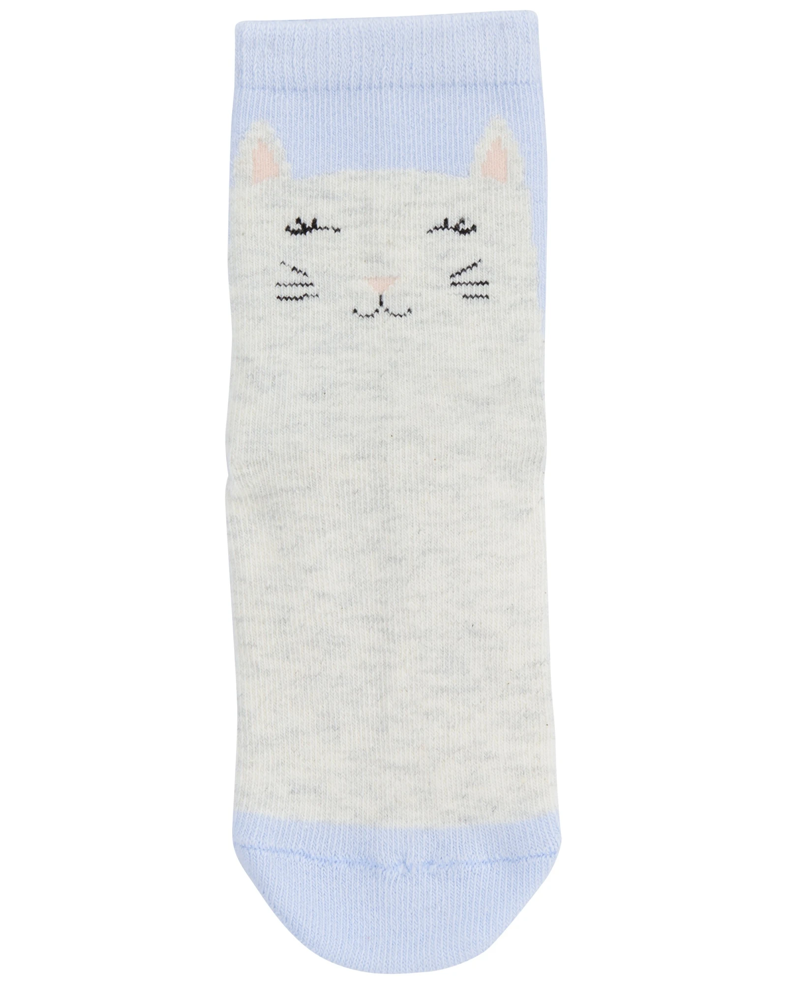 Pack seis pares de medias de algodón, diseño gato Pack seis pares de medias de algodón, diseño gato