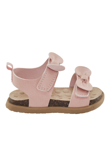 Sandalias con glitter, rosadas Sin color