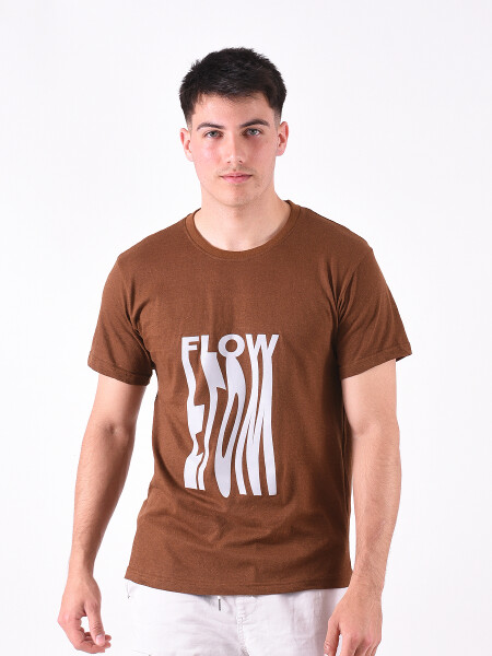 REMERA FLOW MARRON