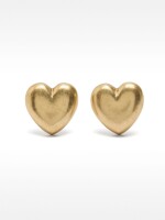 Pendientes De Corazón dorado