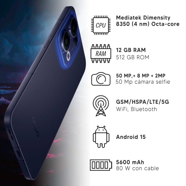 Oppo Reno13 12/256gb 5g + Regalo PK OPPO RENO 13 12/512 AZUL + REGALO