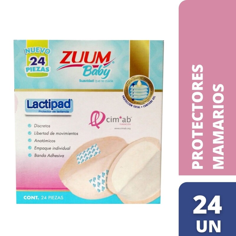 Protectores Mamarios Zuum Baby Lactipad para Lactancia X24 Protectores Mamarios Zuum Baby Lactipad para Lactancia X24
