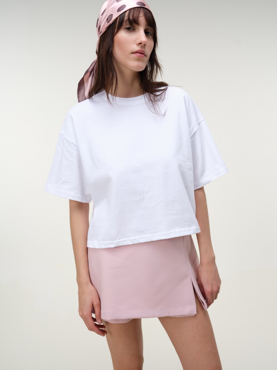 Remera Boxy Algodón - Blanco 