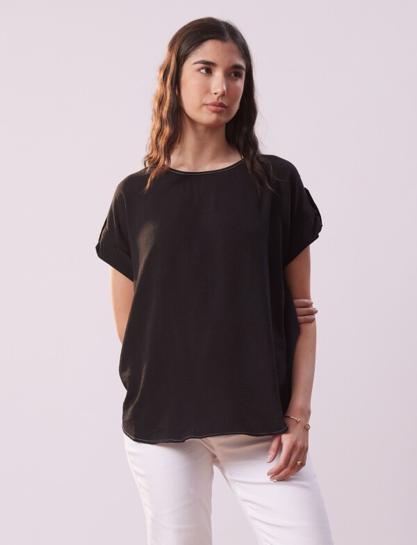 Blusa Pespunte NEGRO