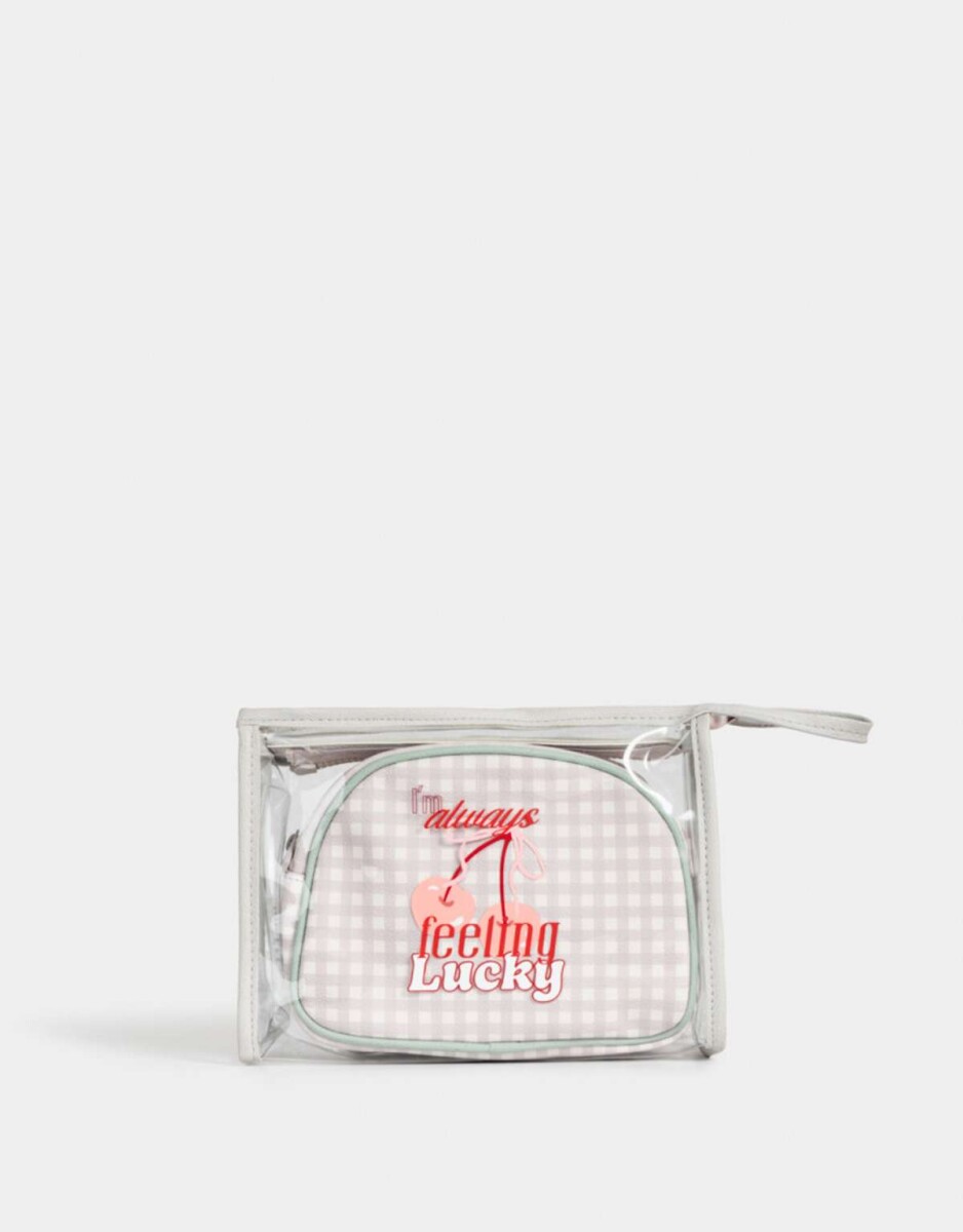 Set De Portacosméticos - Estampado Escoces 