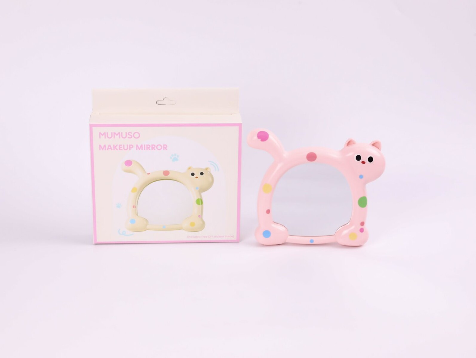 ESPEJO DE ESCRITORIO ESTILO INSTAGRAM (ADORABLE GATO – ROSA) 