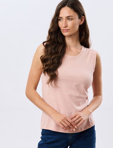 REMERA LISA DE ALGODÓN Coral