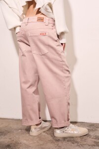 Jean Baggy Barrel Rosa