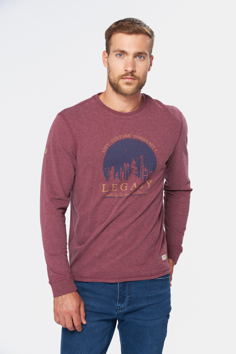 REMERA ESTAMPADA - Bordo 