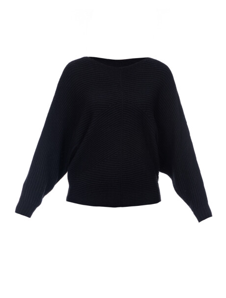 sweater acanalado negro