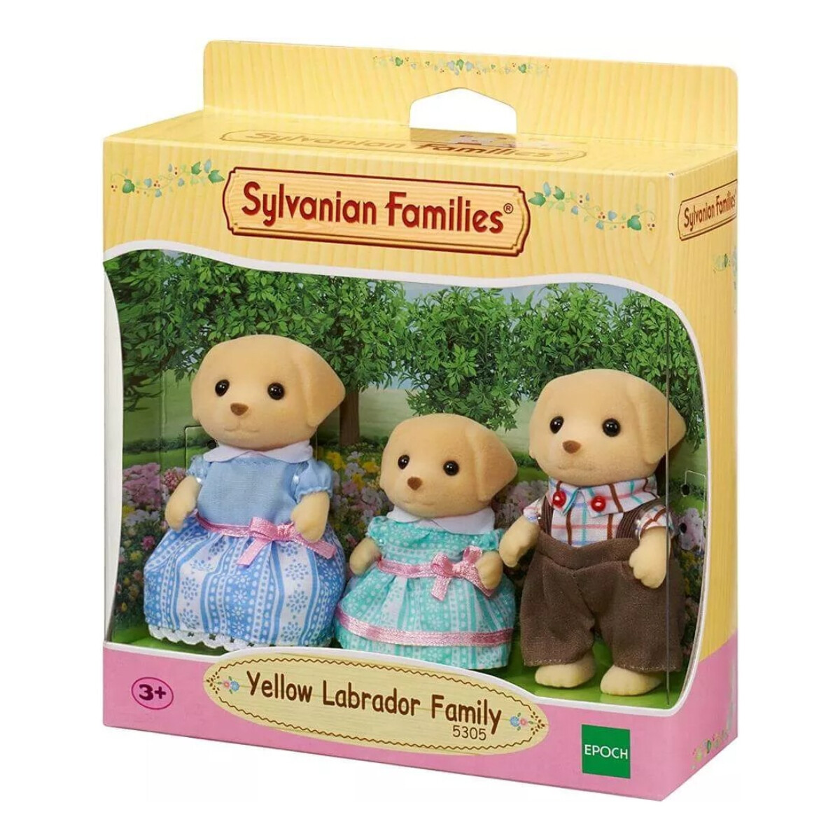 Sylvanian Families Familia Perro Labrador Figuras Juguete 