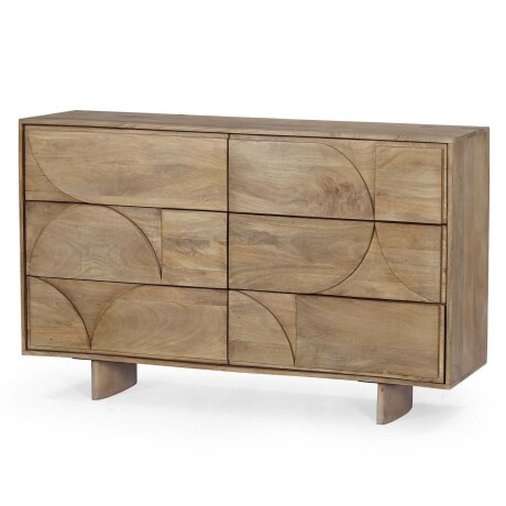 CÓMODA 129CM MADERA NATURAL-BEIGE ÁNGELES