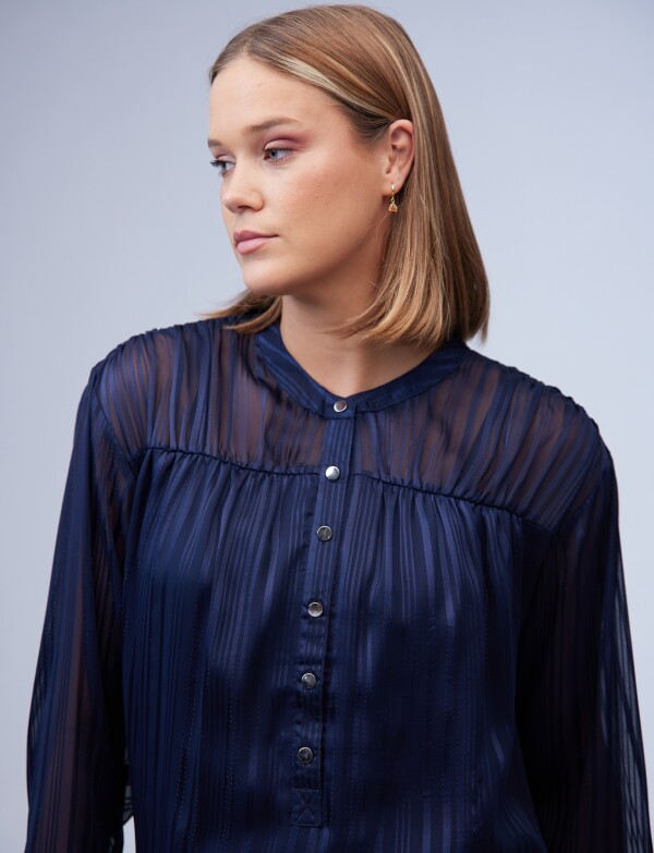 Blusa Chiffon AZUL