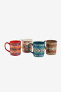 12 oz Ceramic Mug Set Multicolor