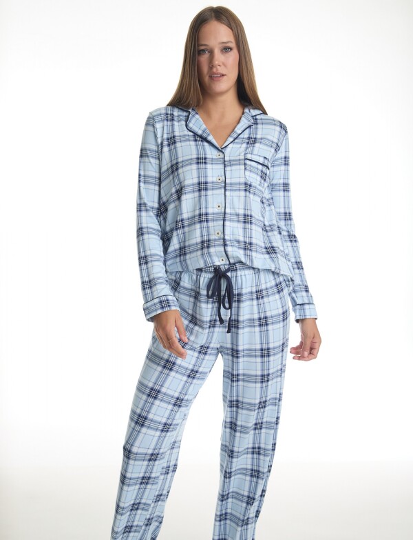 Pijama Con Pantalon CELESTE/MULTI