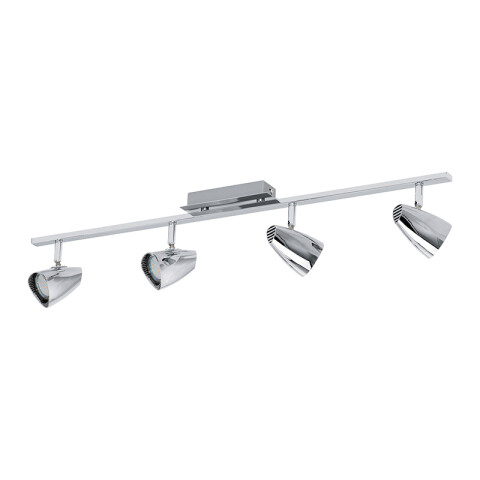 Spot varal cromo 4XGU10 inclui. 2,8W 3000K CORBERA EG2236