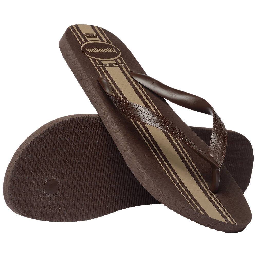 Sandalias Havaianas Color Essential Hombre Marron Oscuro/Marron Oscuro