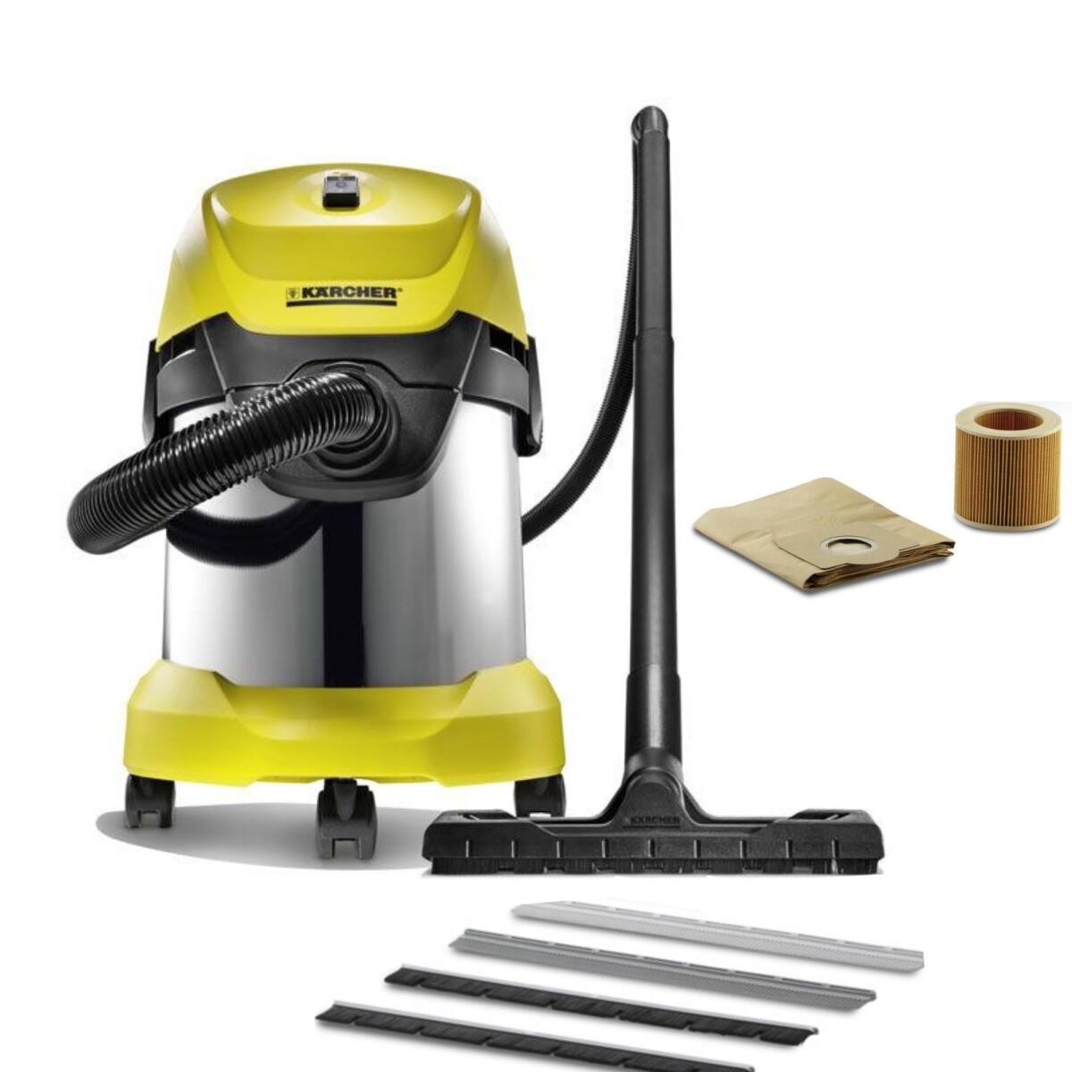 Aspiradora Karcher WD 3S Premium Agua/Polvo 1000W 17 Litros 