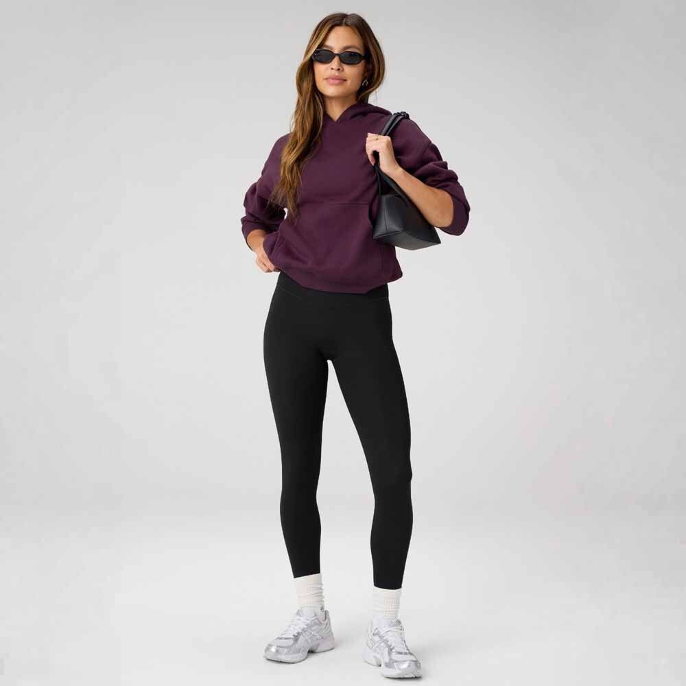 Polera Cozy Fleece Hoodie Mujer Oxblood