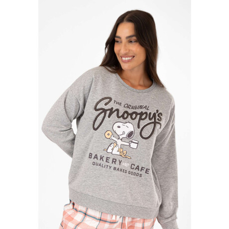 Sweater snoopy original cvc Gris melange