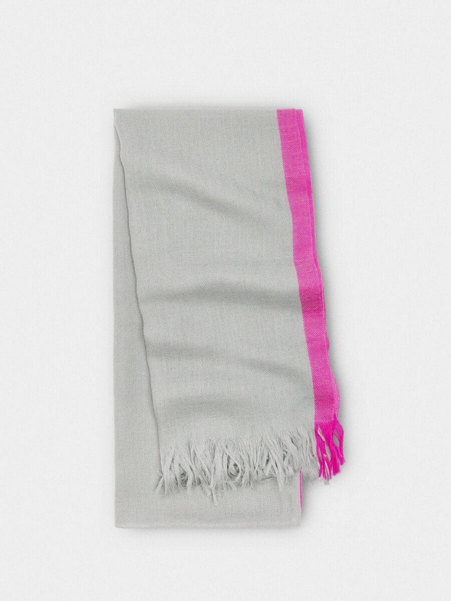 Pashmina 100% Lana gris