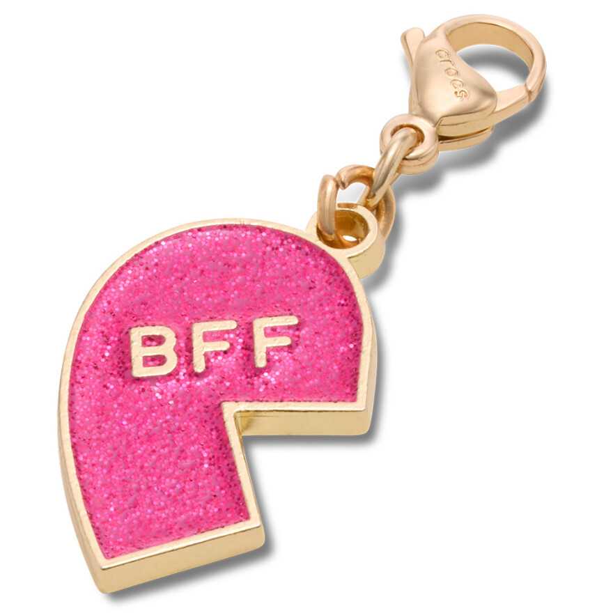 Llavero Crocs Pink Glitter BFF Charm Left Multicolor