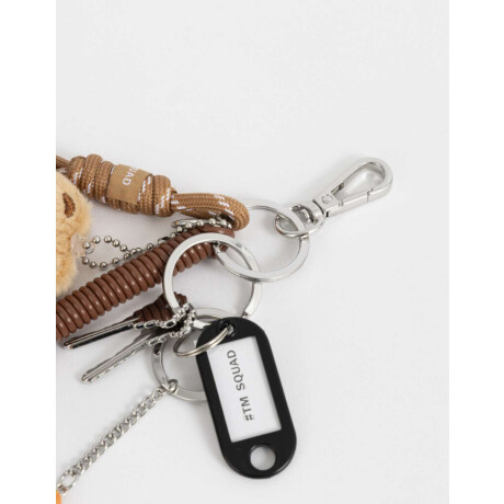 Llavero Y Charm Peluche Capibara Combinacion Tricolor