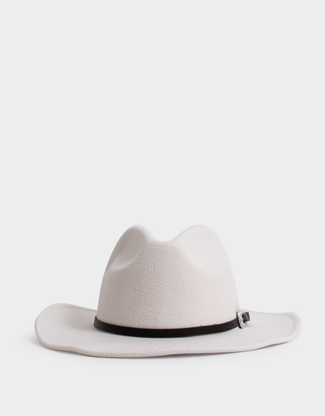 Sombreros Boho Sombrero Fedora - Blanco Crudo