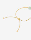 Pulseras Flexibles Piedra Pulsera De Acero Piedra Cuarzo - Dorado