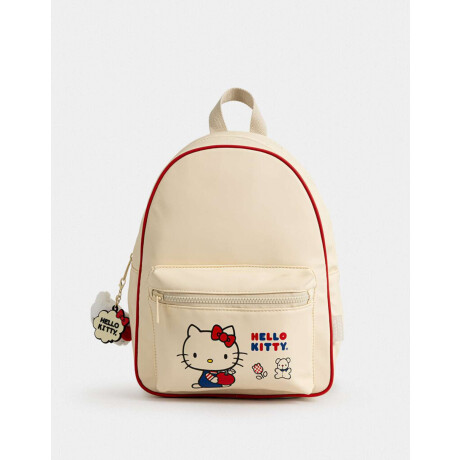Mochila Print ''hello Kitty'' Blanco Crudo
