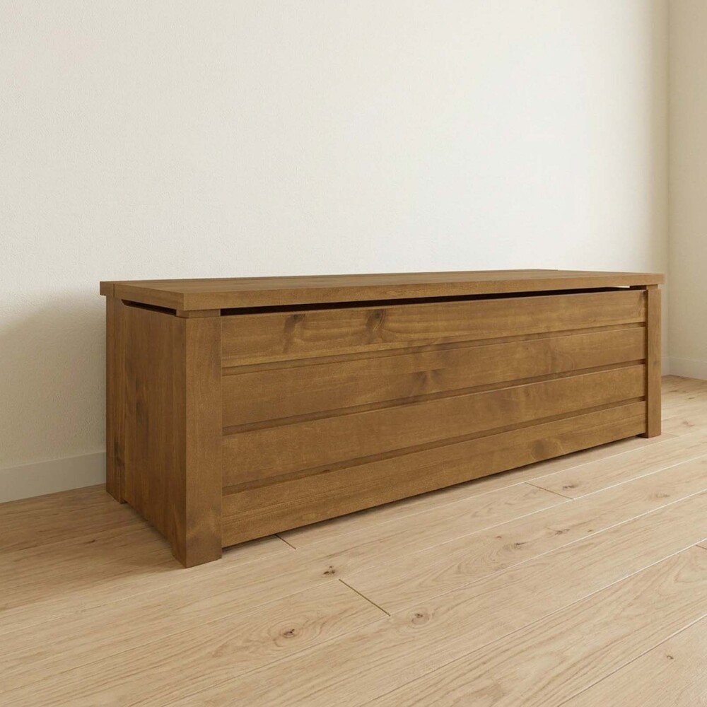 PIE DE CAMA MADERA NATURAL-BEIGE BAUL FRESNO