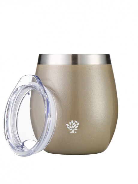 Mate Acero Inox. con Tapa Plata