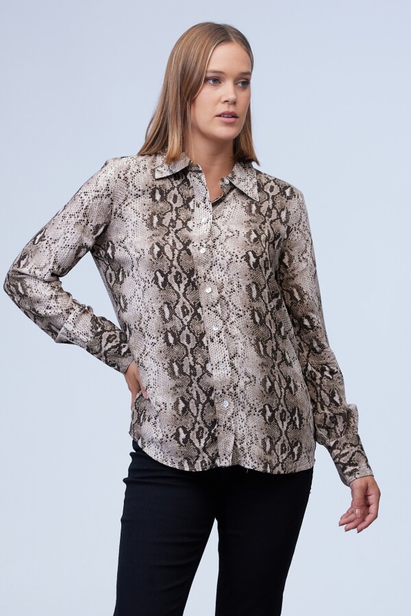 Camisa Print MARRON/MULTI