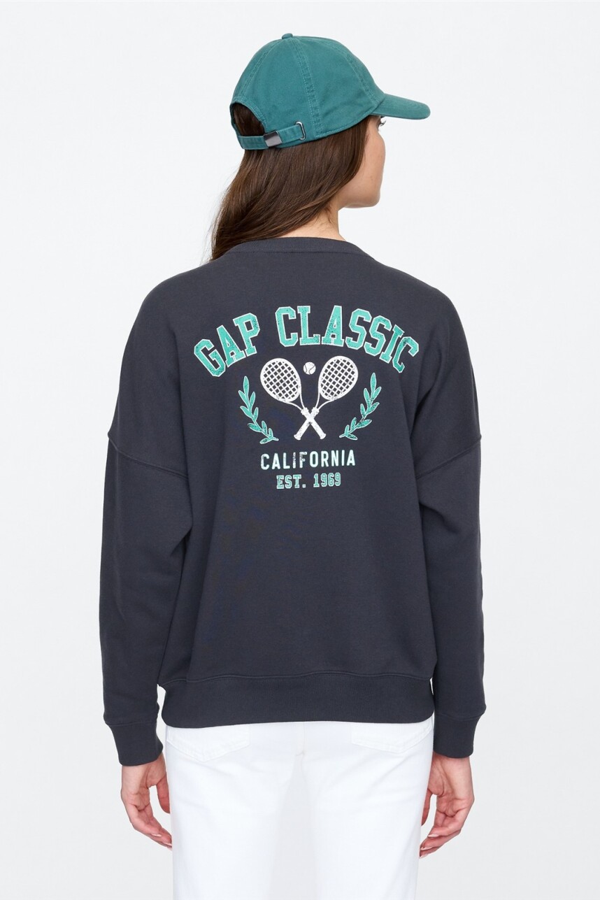 Buzo Deportivo Logo Gap Mujer Moonless Night