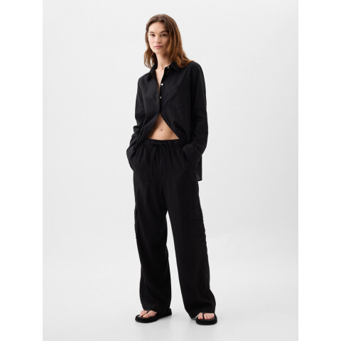 V-LINEN PULL ON WL CARGO TRUE BLACK
