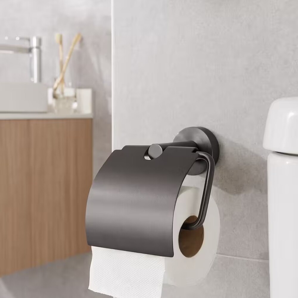 Porta rollo con tapa Celtic Grafito Porta Rollo Con Tapa Celtic Grafito