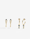 Aros Sets Cubic zirconia Set De Aros Con Cubic Zirconia - Dorado