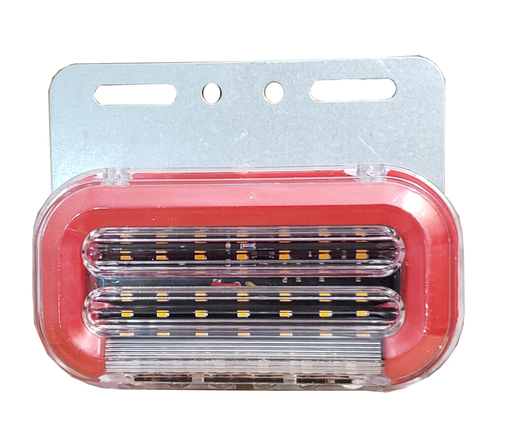Faro lateral rectangular LED 12V rojo