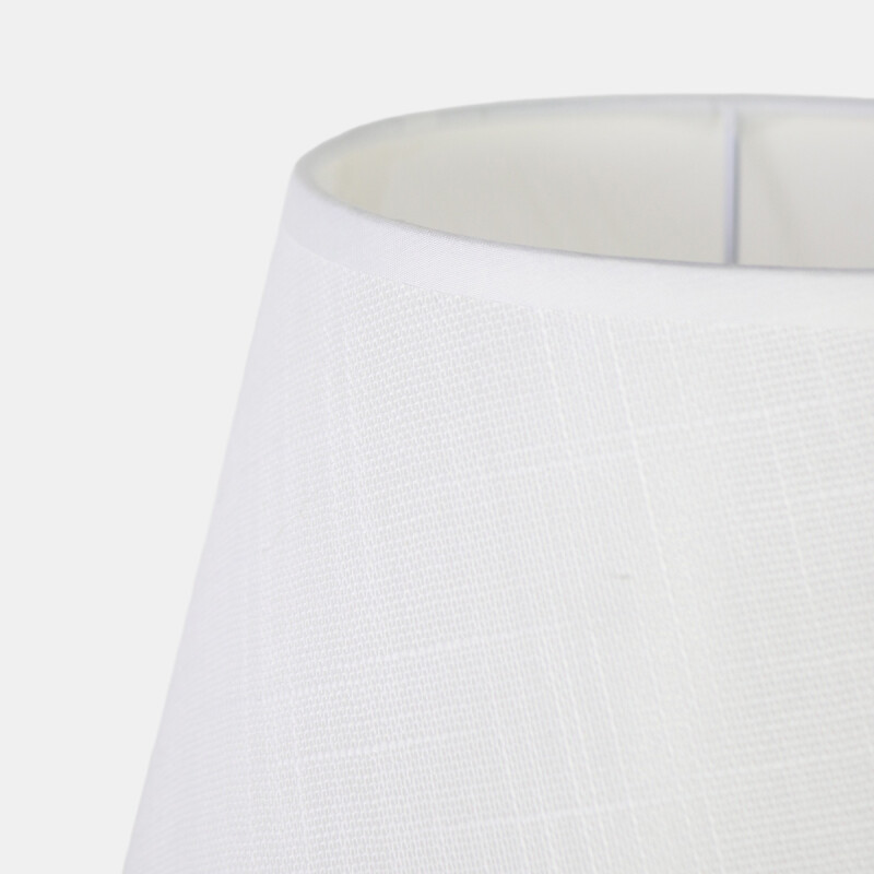 LAMPARA BLANCA C/BASE MADERA P/MESA 41X25CM Unica