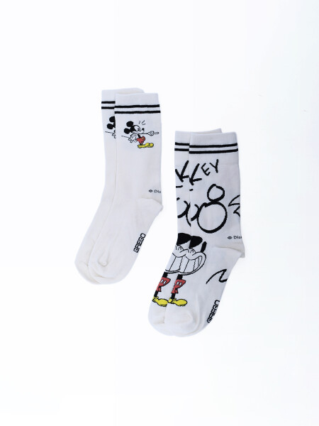 MEDIAS MICKEY CARICATURA PACK X 2 VARIANTE 1