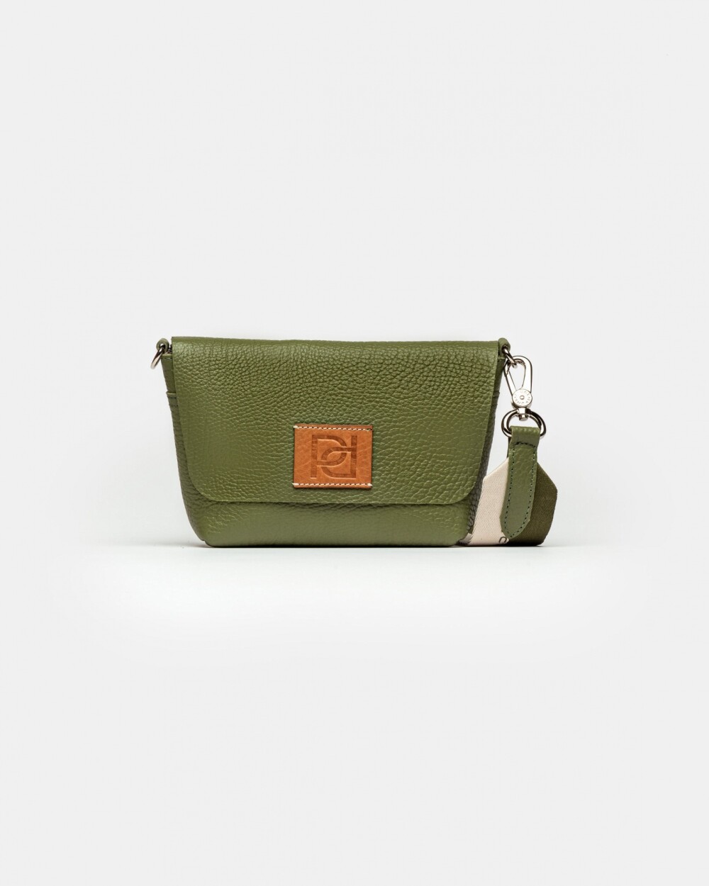 Mini bag Nina en cuero graneado Verde