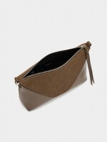 Bolso Bandolera Contraste De Texturas camel