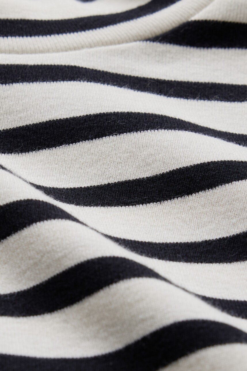 Remera Polera Niña Navy White Stripe