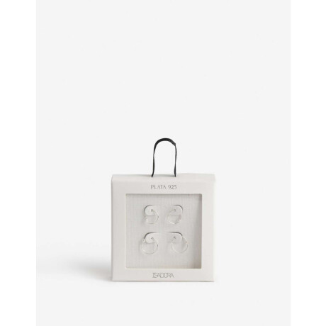 Set De Argollas Plata 925 Plateado