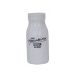 Florero botella blanca con escritura Florero Botella Blanca Con Escritura