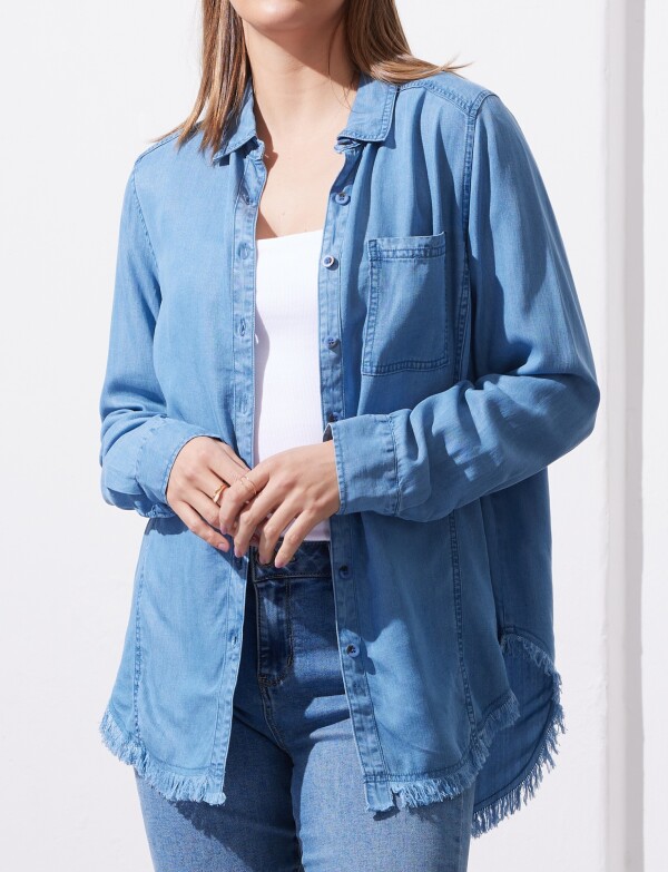 Camisa Tencel Flecos JEAN