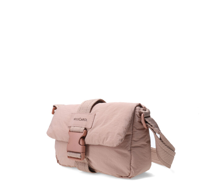 Bolso Miss Carol Kima Con Logo Beige