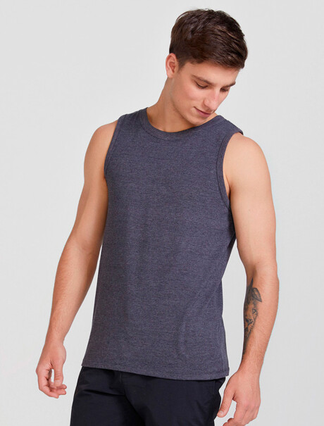 MUSCULOSA BÁSICA MASCULINA GRIS OSCURO